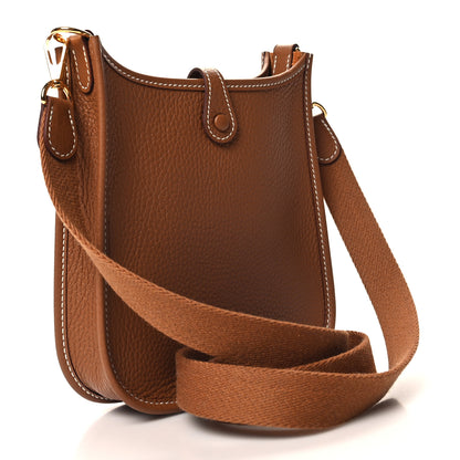 Hermes Taurillon Clemence Evelyne TPM Gold 3 of 11