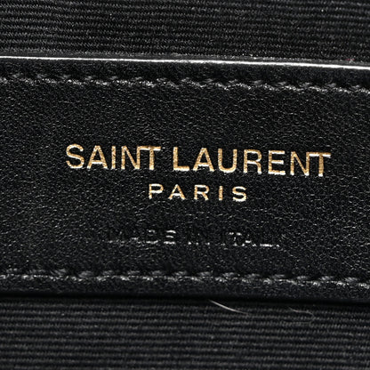 Saint Laurent Calfskin Matelasse Chevron Monogram A5 Wristlet Black 6 of 13