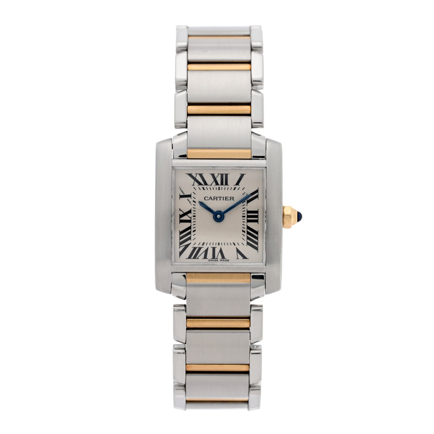 Cartier Stainless Steel 18K Yellow Gold 20mm Tank Francaise Quartz Watch 1 of 4