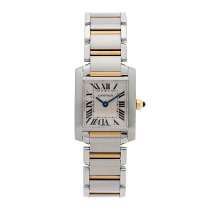Cartier Stainless Steel 18K Yellow Gold 20mm Tank Francaise Quartz Watch 1 of 4