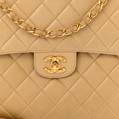 Chanel Lambskin Quilted Flap Camera Case Beige Clair 8 of 10