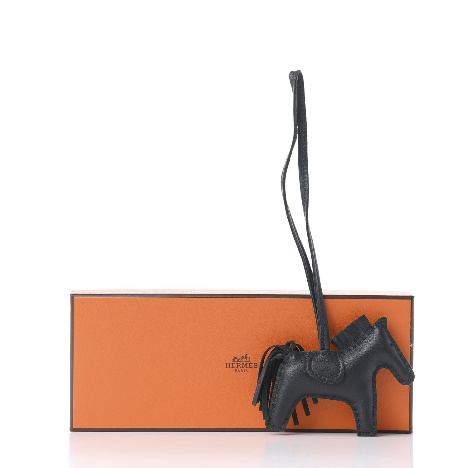 Hermes Milo Lambskin Grigri Rodeo Horse Bag Charm PM Vert Cypress 5 of 5