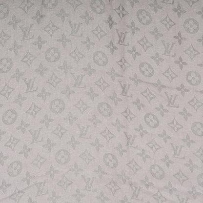 Louis Vuitton Silk Lurex Wool Monogram Shine Shawl Pearl Grey 1 of 5