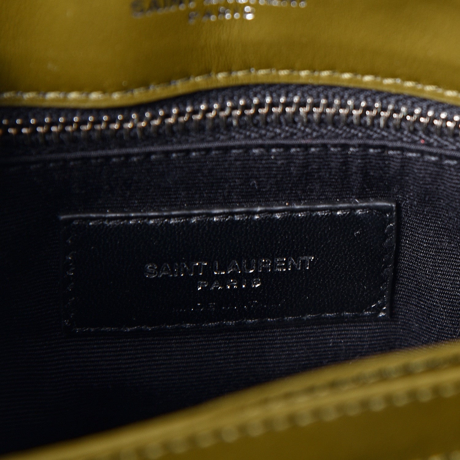 Saint Laurent Calfskin Y Quilted Monogram Toy Loulou Crossbody Bag Military Olive 6 of 9