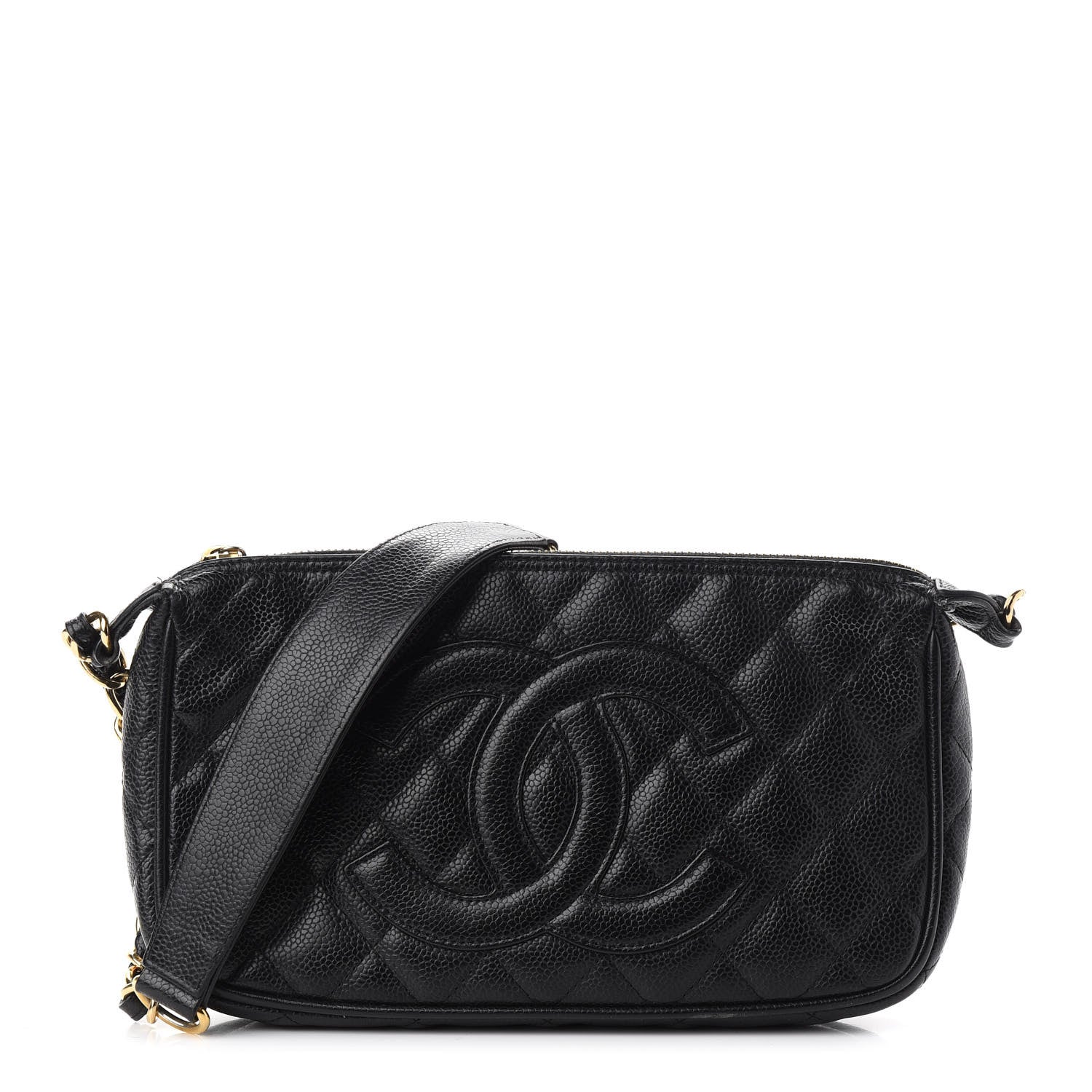 Chanel Caviar Quilted Timeless CC Shoulder Bag Black 1 of 14