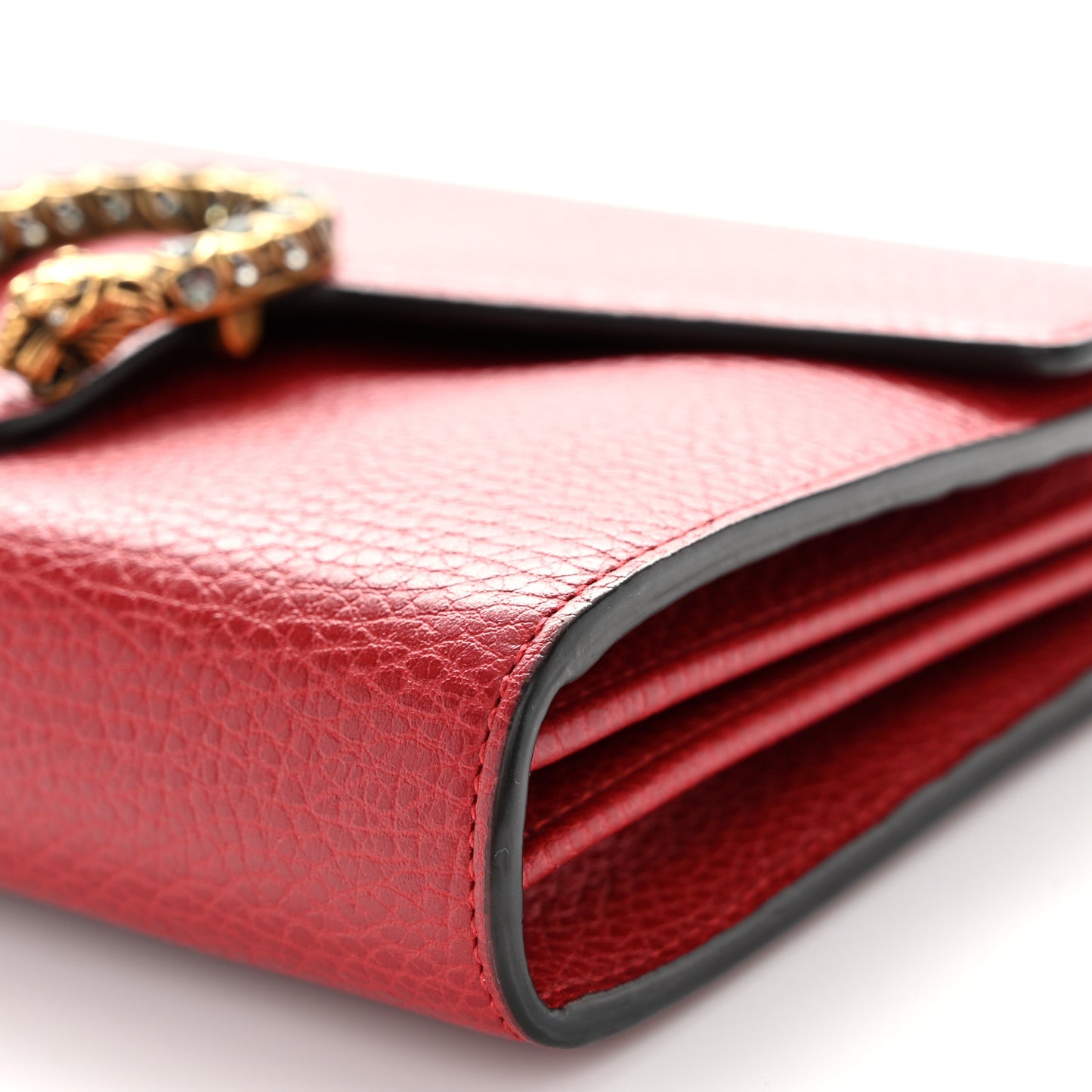 Calfskin Mini Dionysus Chain Wallet Hibiscus Red