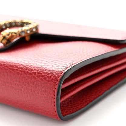 Gucci Calfskin Mini Dionysus Chain Wallet Hibiscus Red 10 of 10