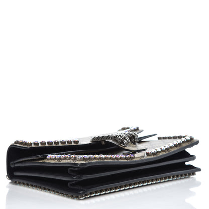 Gucci GG Supreme Monogram Crystal Small Dionysus Shoulder Bag Black 4 of 11
