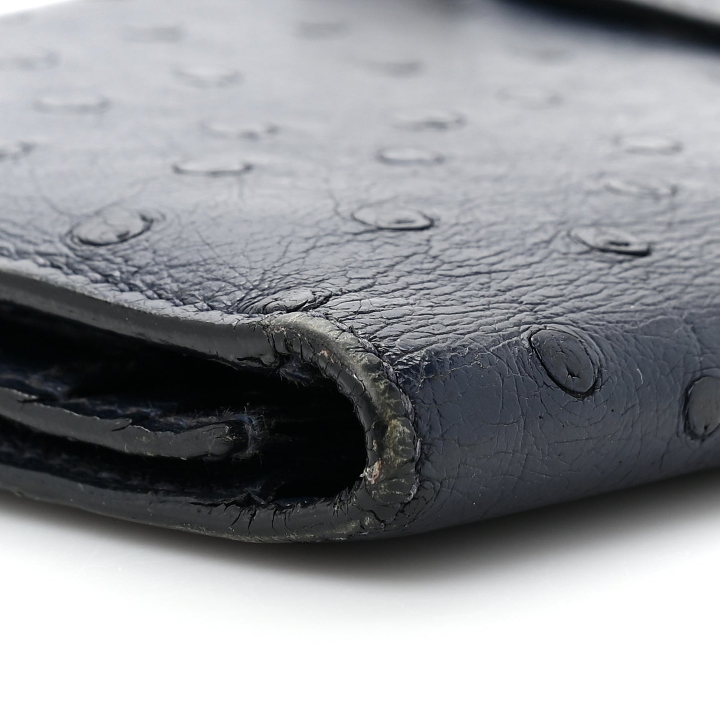 Ostrich Bearn Wallet Bleu Iris