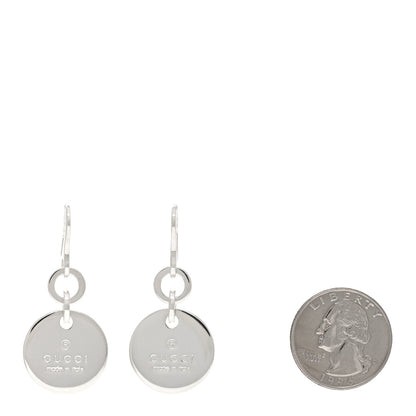 Gucci Sterling Silver Trademark Round Drop Earrings 2 of 5