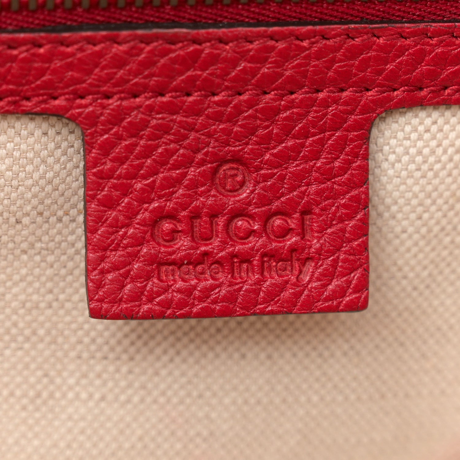 Gucci Calfskin Small GG Marmont Top Handle Bag Vulcanic Red 6 of 13