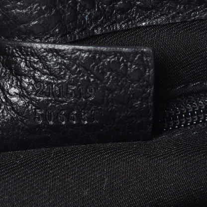 Gucci Calfskin Half Moon Bamboo Ring Hobo Black 7 of 11