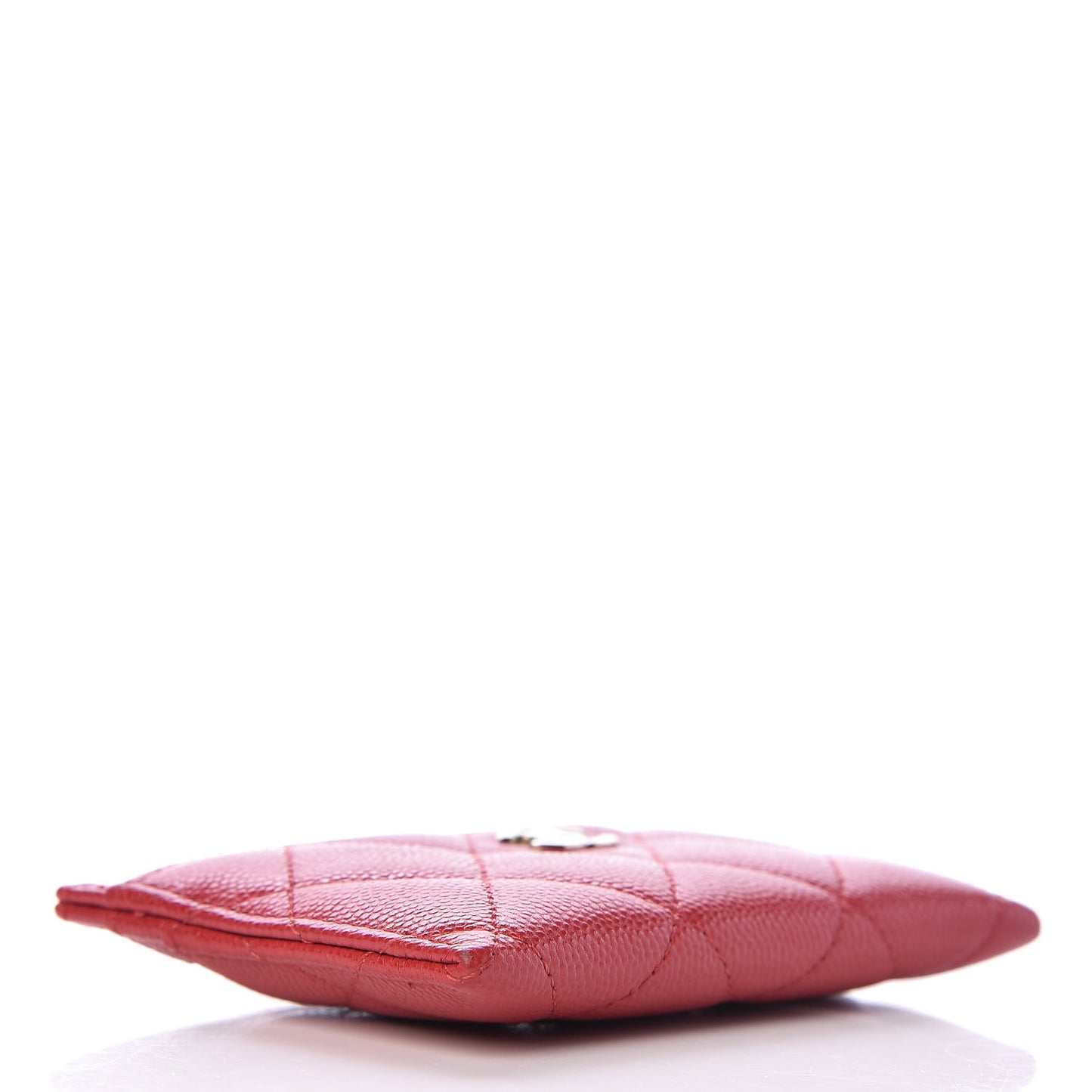 Caviar Quilted Card Holder Red