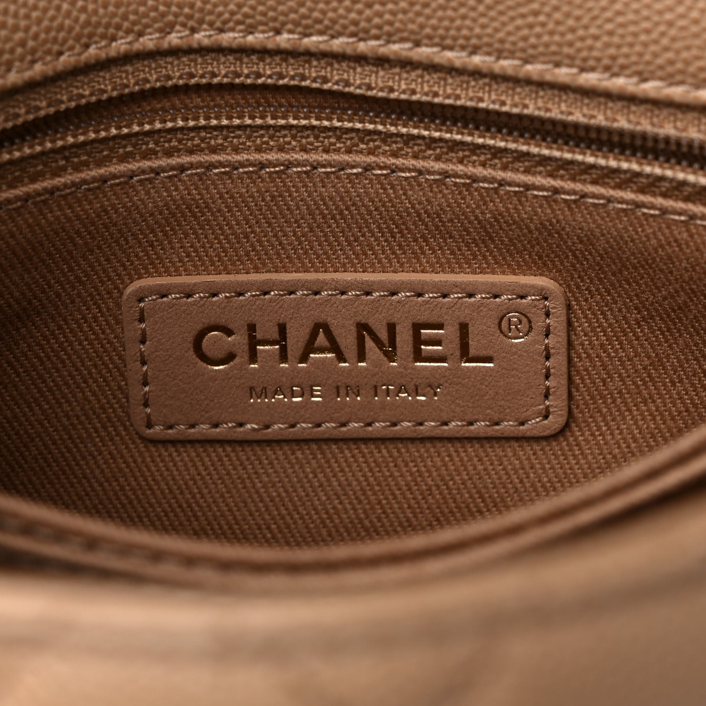 Caviar Quilted Mini Coco Handle Flap Beige