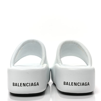 Balenciaga Smooth Nappa Logo Rise Platform Sandals 37 White Black 5 of 9