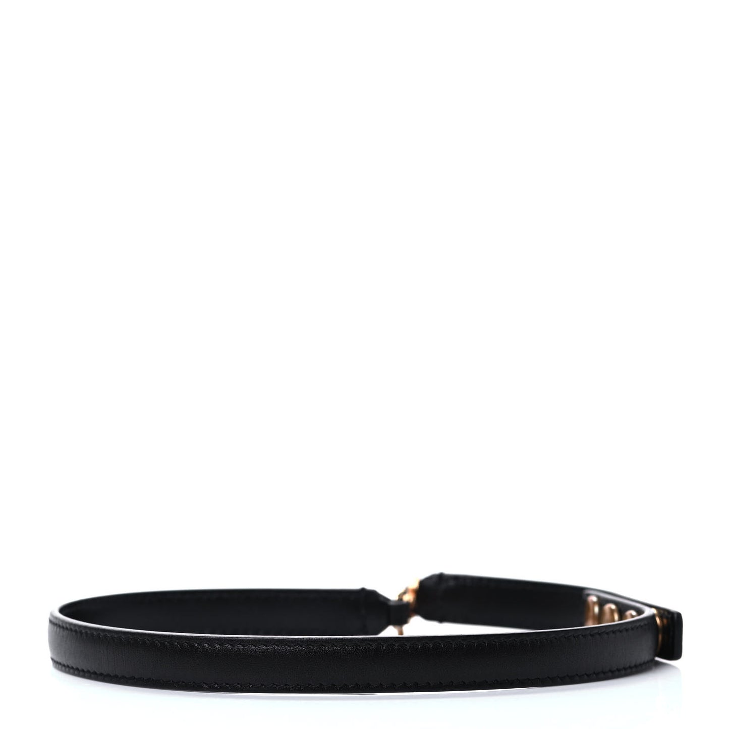 Calfskin Adjustable Double Wrap Bracelet Black