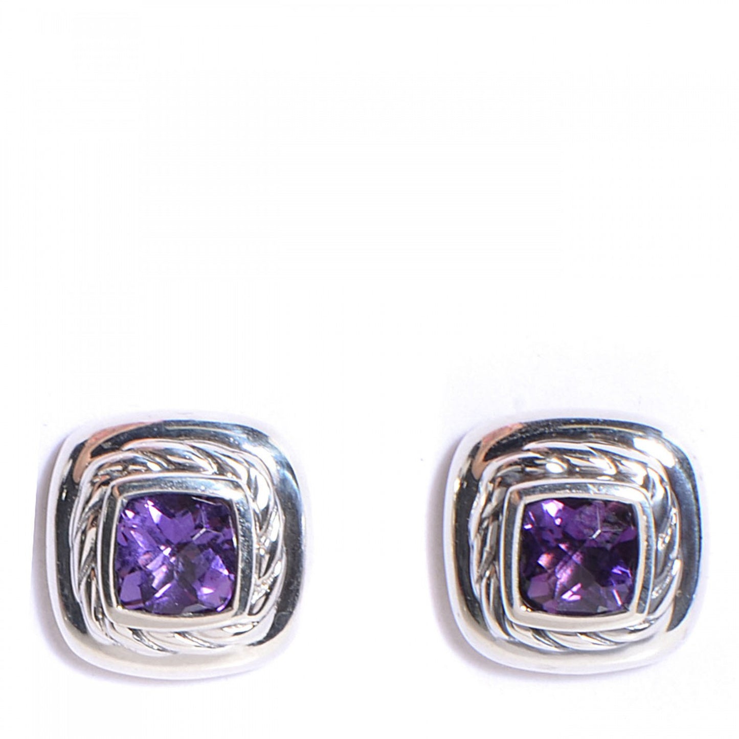 Sterling Silver 5mm Amethyst Color Classics Earrings
