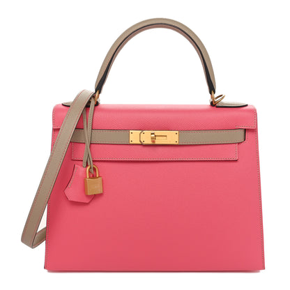 Hermes Epsom Horseshoe Kelly Sellier 28 Trench Rose Azalee Rose Azalee Trench 1 of 10