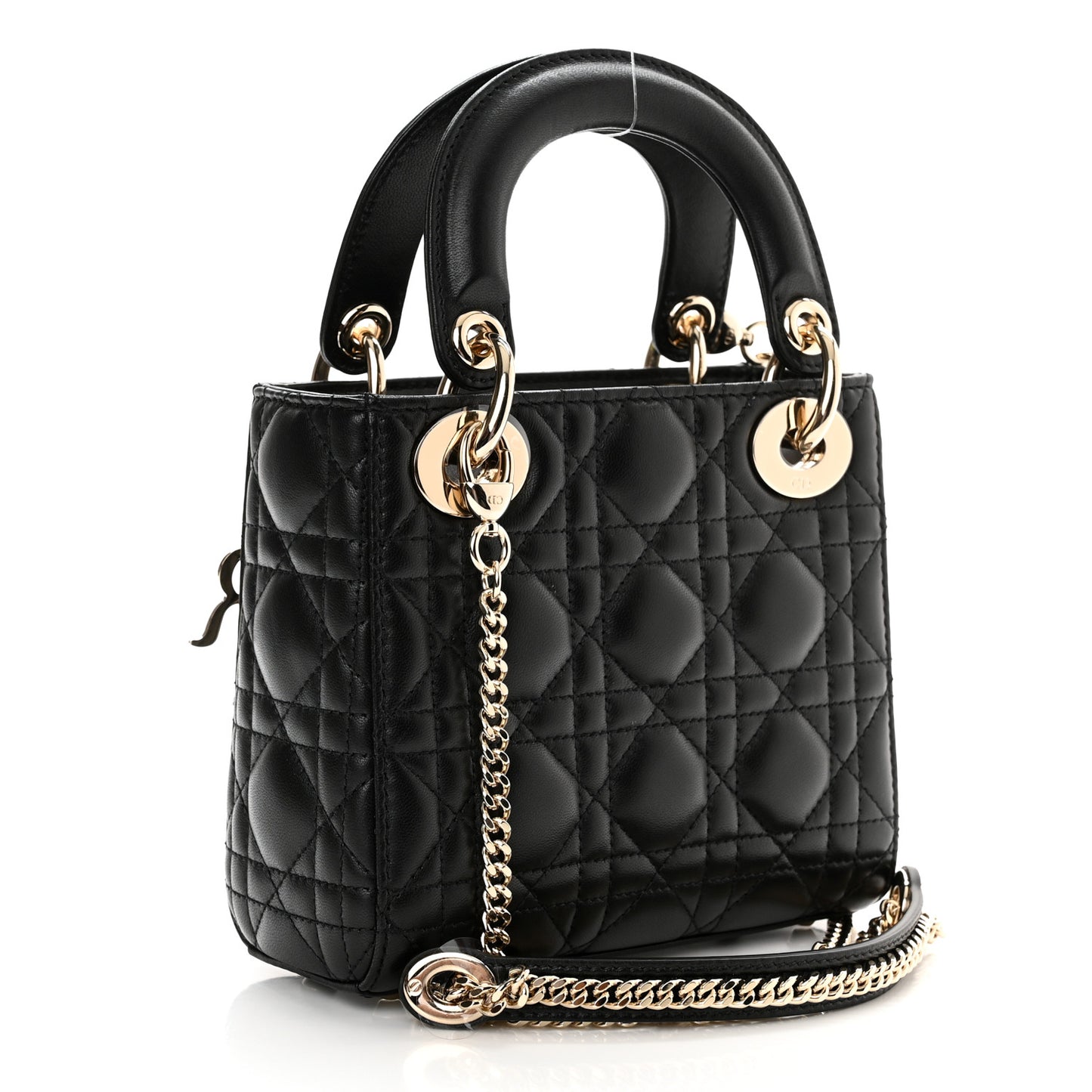 Lambskin Cannage Mini Lady Dior Black