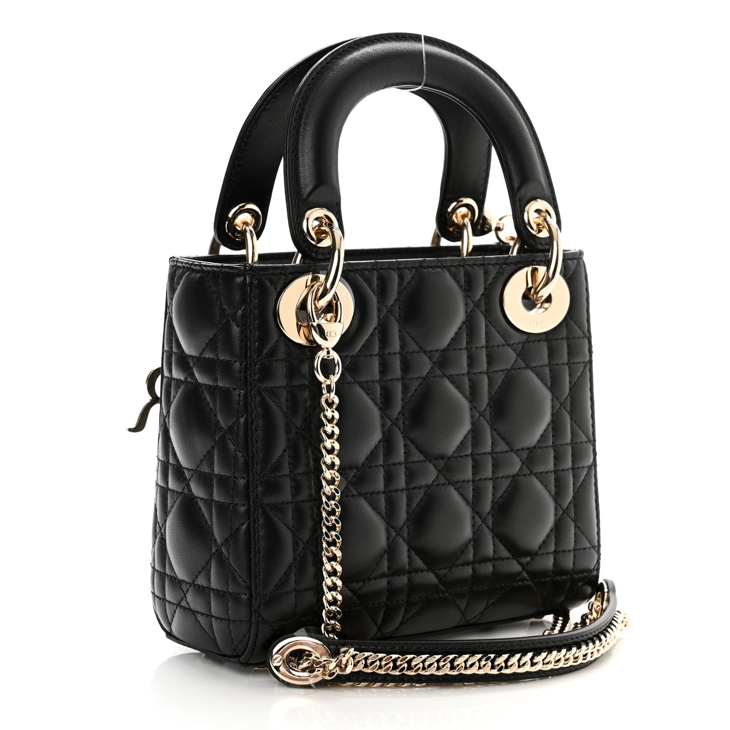 Christian Dior Lambskin Cannage Mini Lady Dior Black 3 of 11