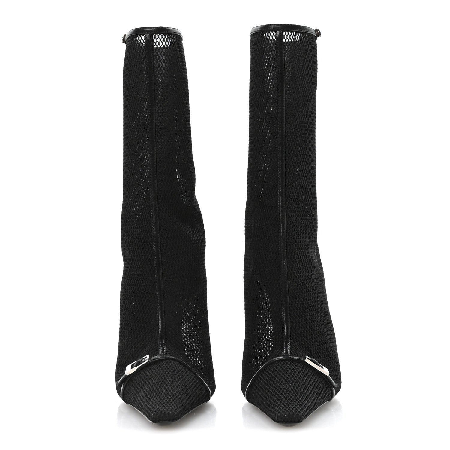 Saint Laurent Elba Applique Tulle Aston 115 Boots 39 Black 3 of 8