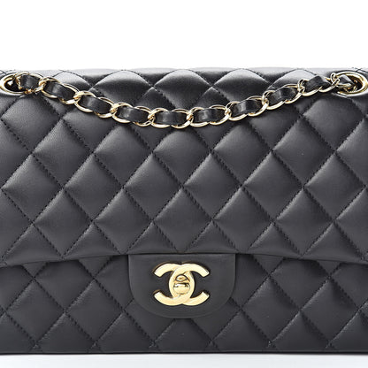 Chanel Lambskin Quilted Medium Double Flap Black 8 of 13