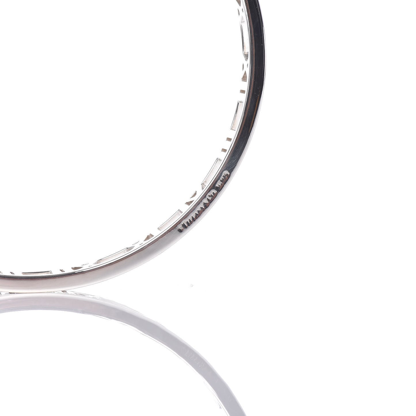 Sterling Silver Narrow Atlas Open Bangle Bracelet