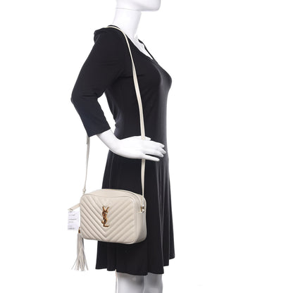 Saint Laurent Calfskin Matelasse Monogram Lou Camera Bag Crema Soft 2 of 11
