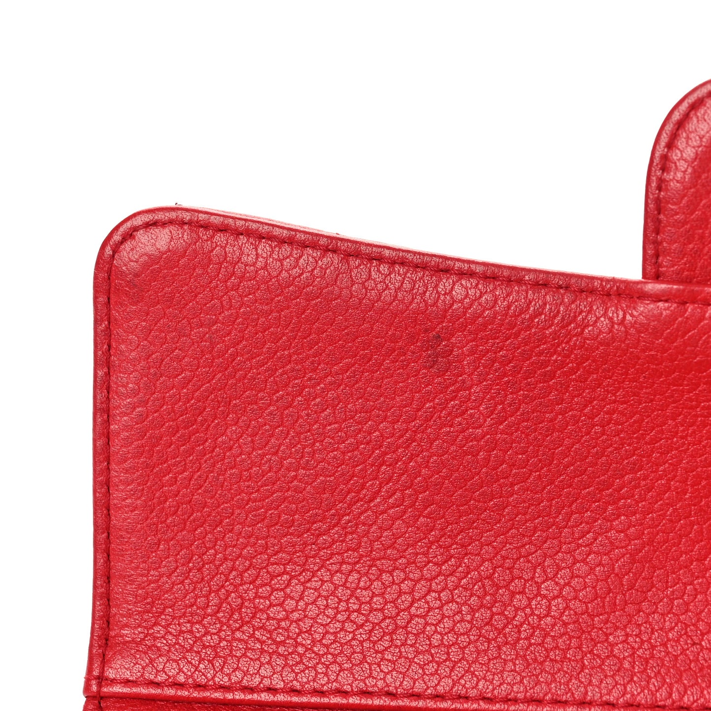 Caviar Quilted Large Flap Wallet Red