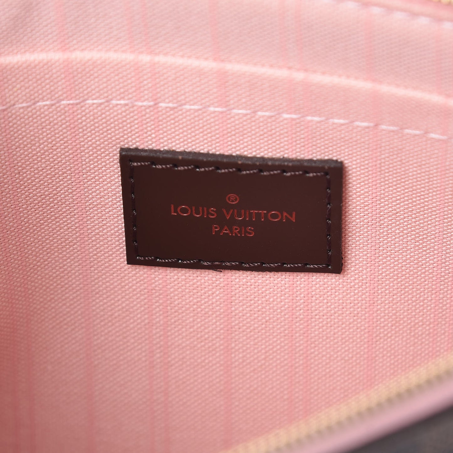 Damier Ebene Neverfull MM GM Pochette Rose Ballerine