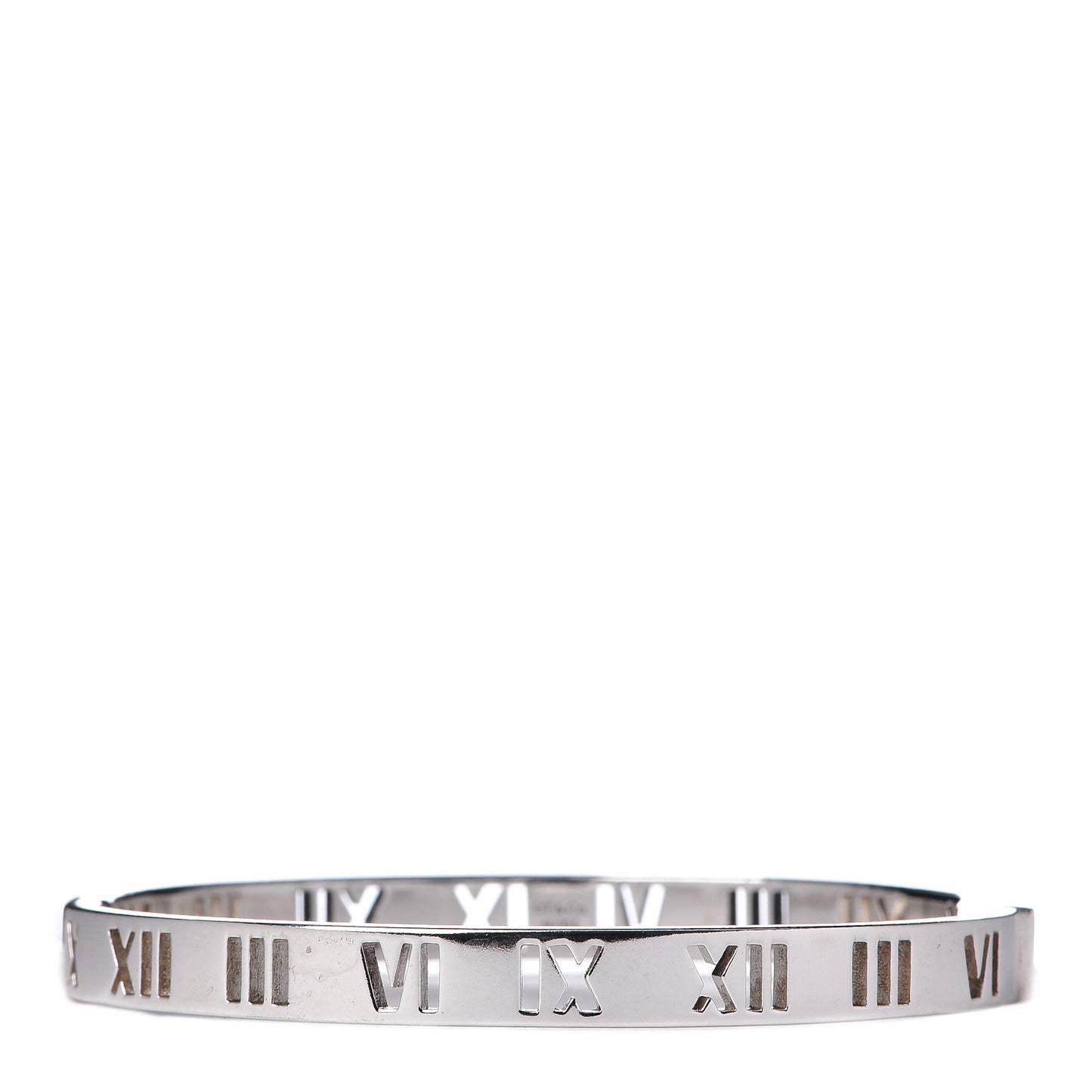 Sterling Silver Atlas Pierced Hinged Bangle Bracelet