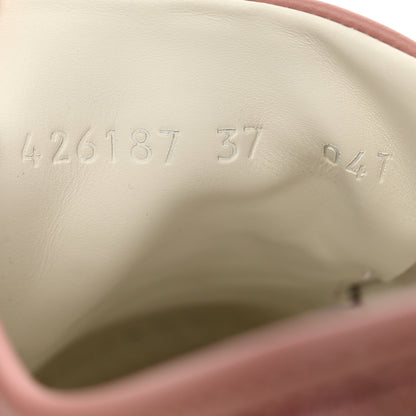 Gucci GG Monogram Calfskin Womens Low Top Sneakers 37 Pink Soft Pink 8 of 14