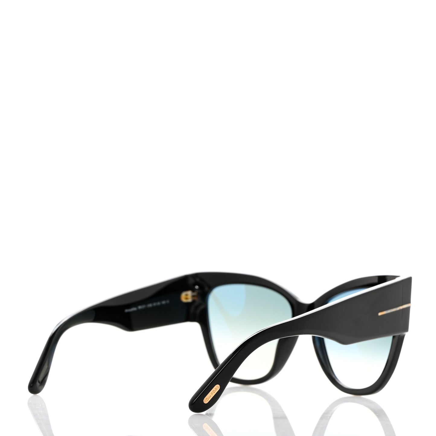 Acetate Anoushka Cat Eye Sunglasses TF371 Black