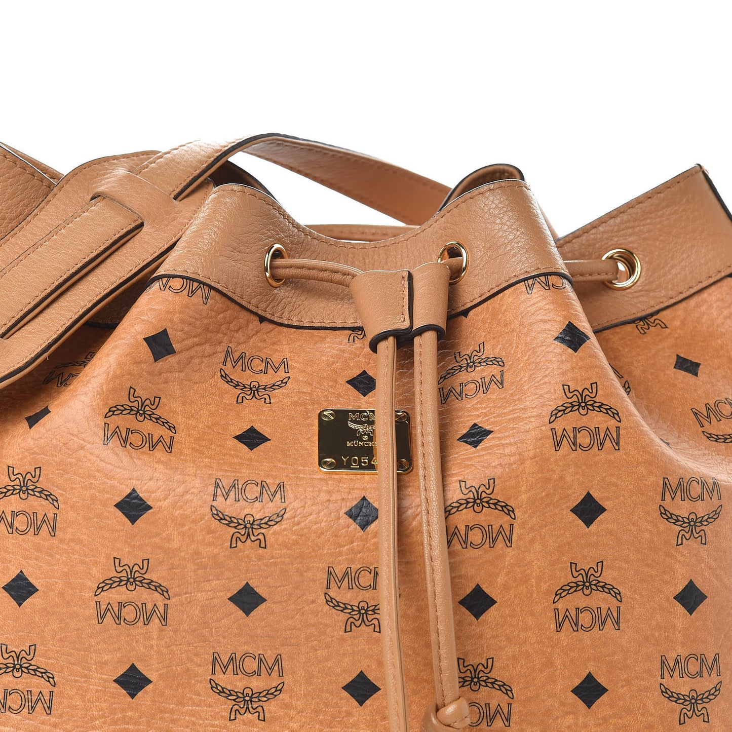 Visetos Essential Drawstring Bucket Bag Cognac