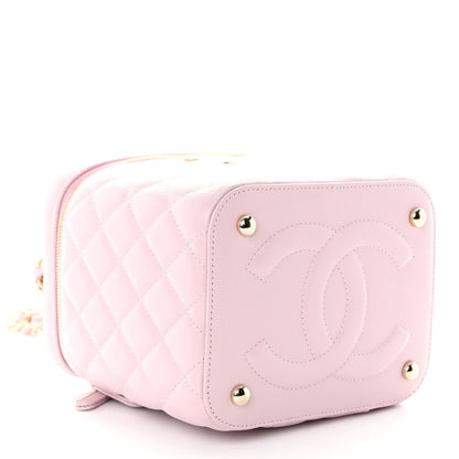 Chanel Caviar Quilted Small Top Handle Vanity Case With Chain Light Pink 4 of 11