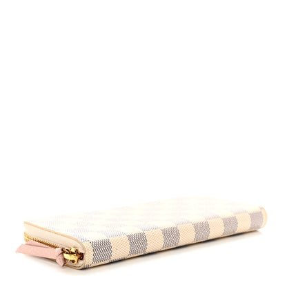 Louis Vuitton Damier Azur Clemence Wallet Rose Ballerine 4 of 7