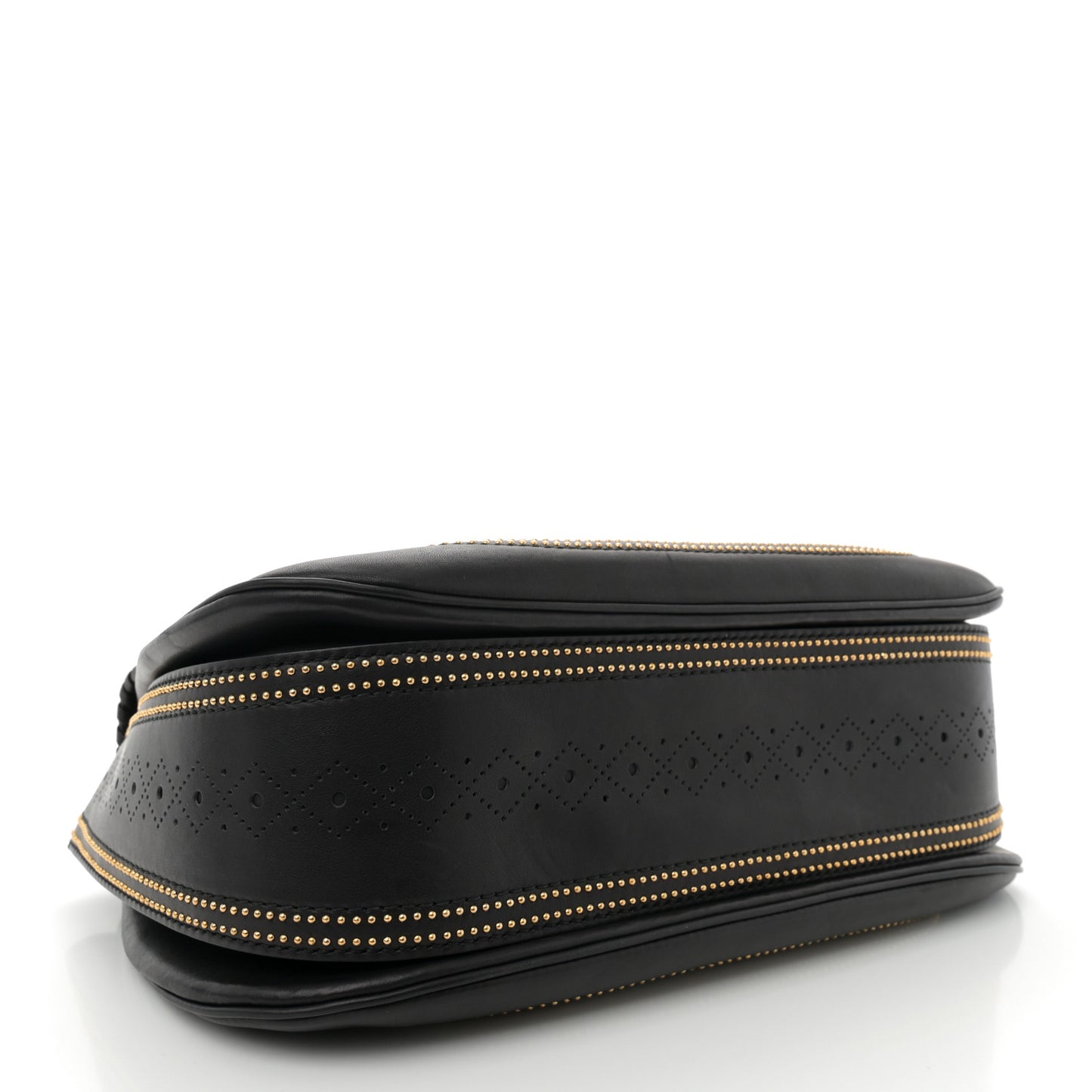 Calfskin New Bamboo Large Top Handle Bag Black