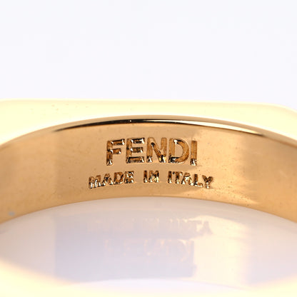 Fendi Metal Crystal F is Fendi Ring L Gold Green 4 of 6