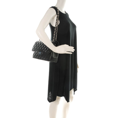 Chanel Lambskin Quilted Jumbo Double Flap Black 2 of 7