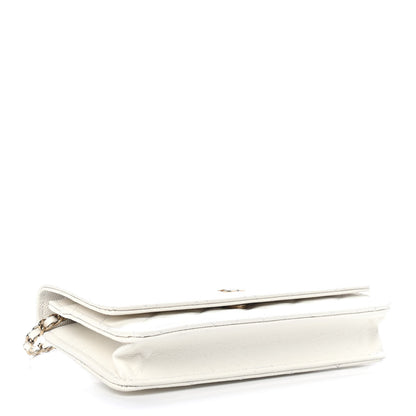 Chanel Caviar Quilted Wallet On Chain WOC White 3 of 4