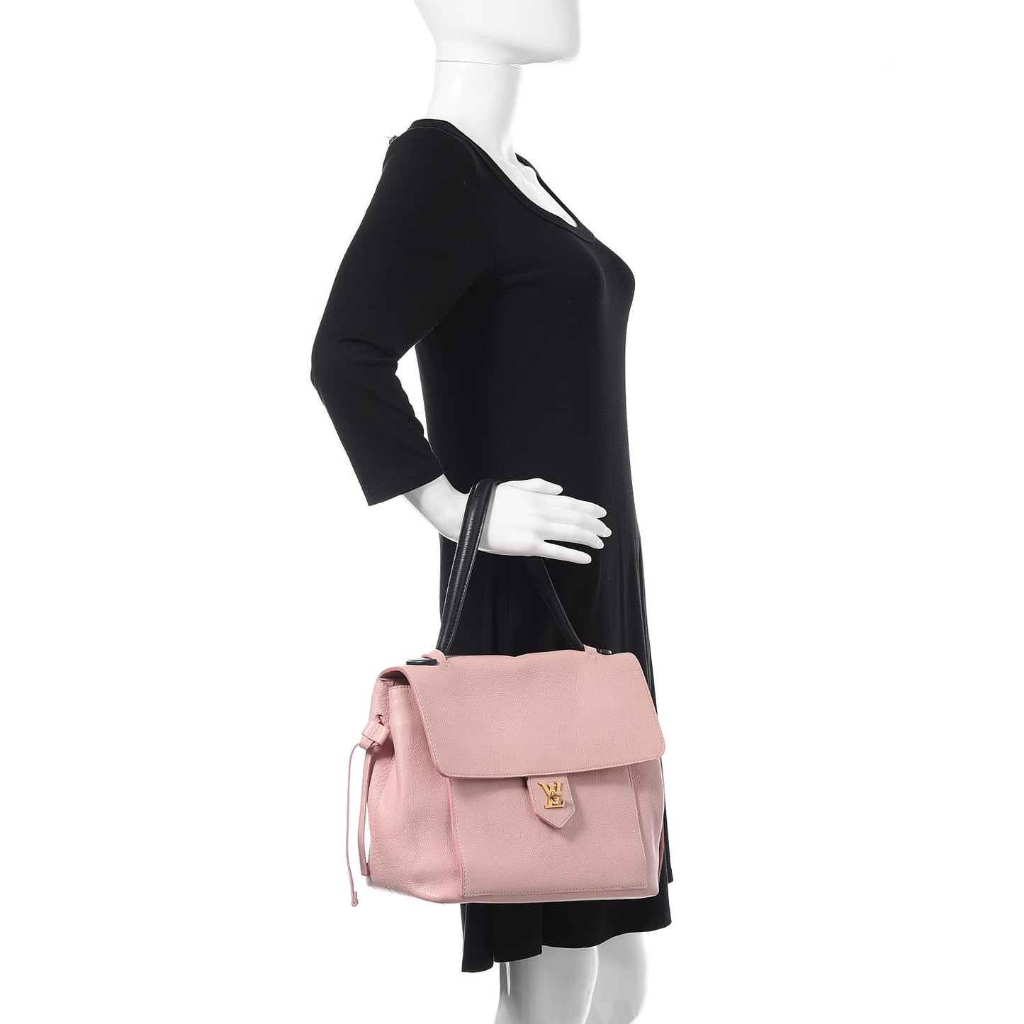 Calfskin Lockme PM Rose Ballerine