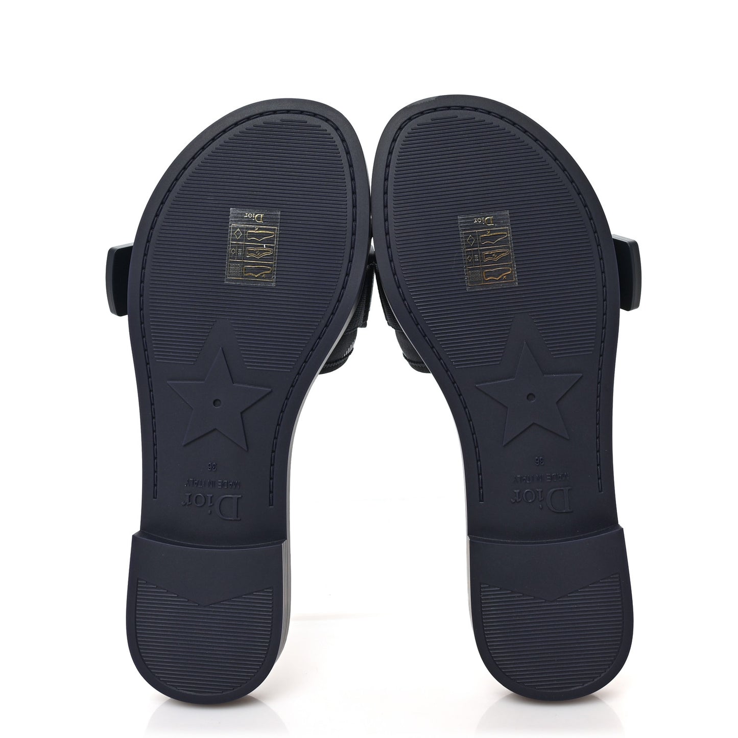 Technical Stretch Fabric Camouflage Dio(r)evolution Slide Sandals 36 Deep Blue