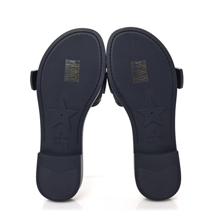 Christian Dior Technical Stretch Fabric Camouflage Dio(r)evolution Slide Sandals 36 Deep Blue 6 of 8