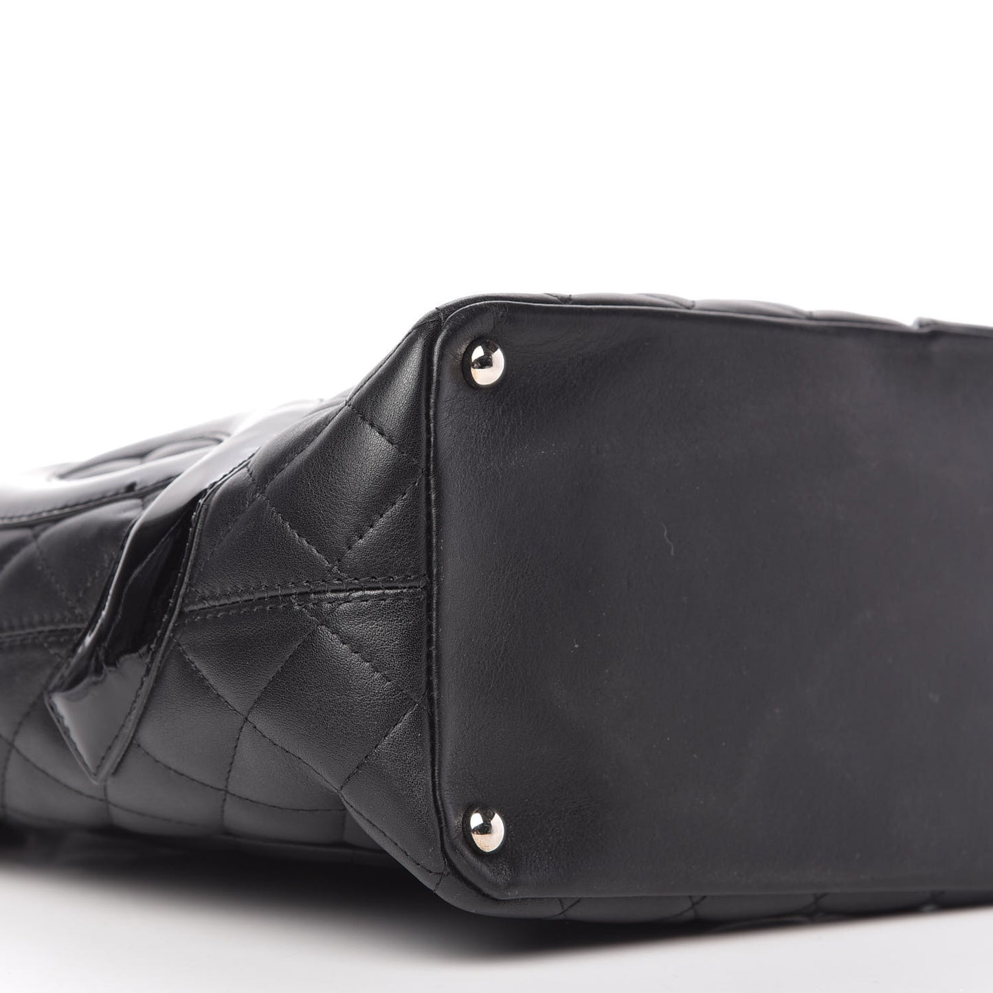 Calfskin Quilted Medium Cambon Tote Black