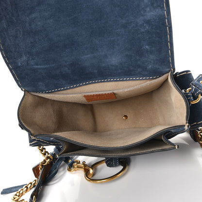 Chloe Calfskin Suede Small Jodie Camera Bag Navy 5 of 7