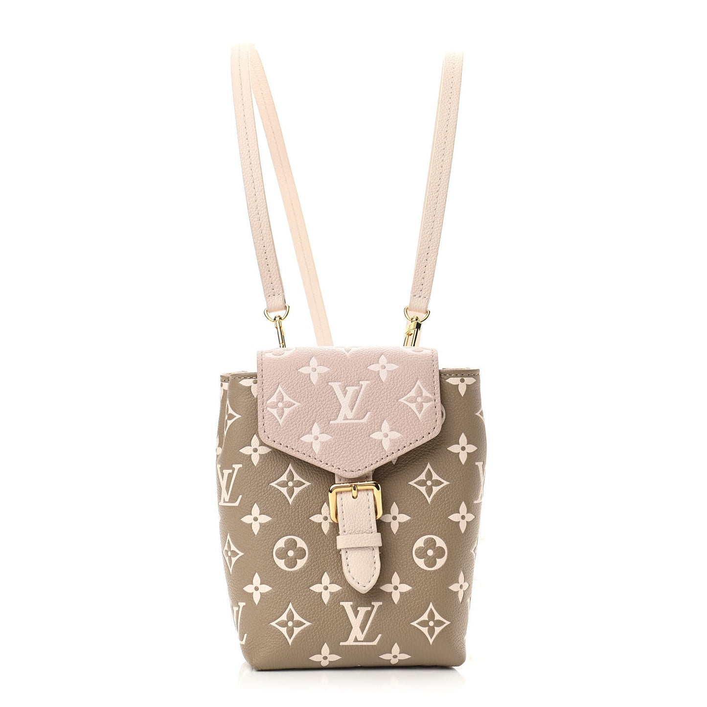 Empreinte Monogram Spring In The City Tiny Backpack Kaki Beige Cream