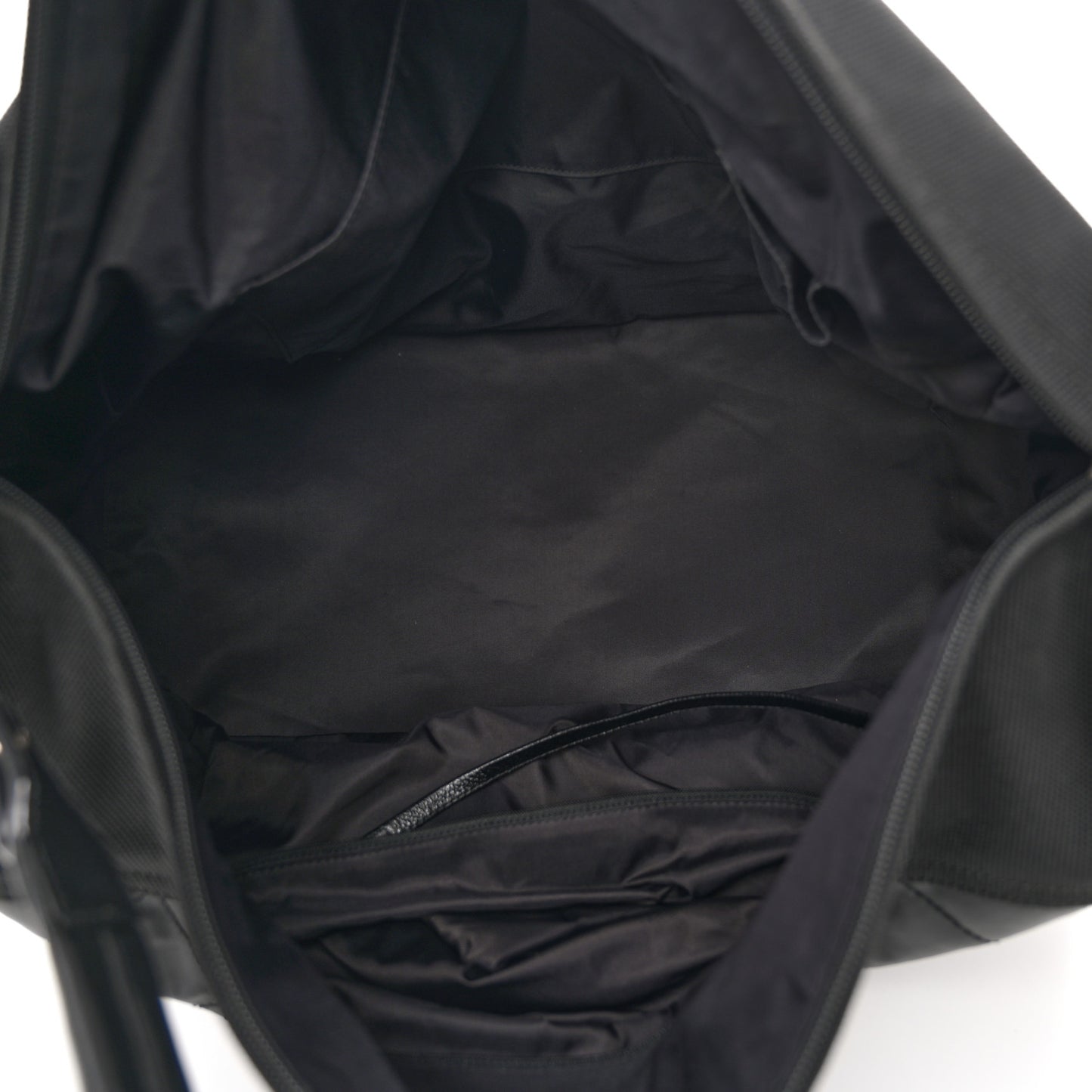 Coated Canvas Stitched XL Paris Biarritz Tote Black