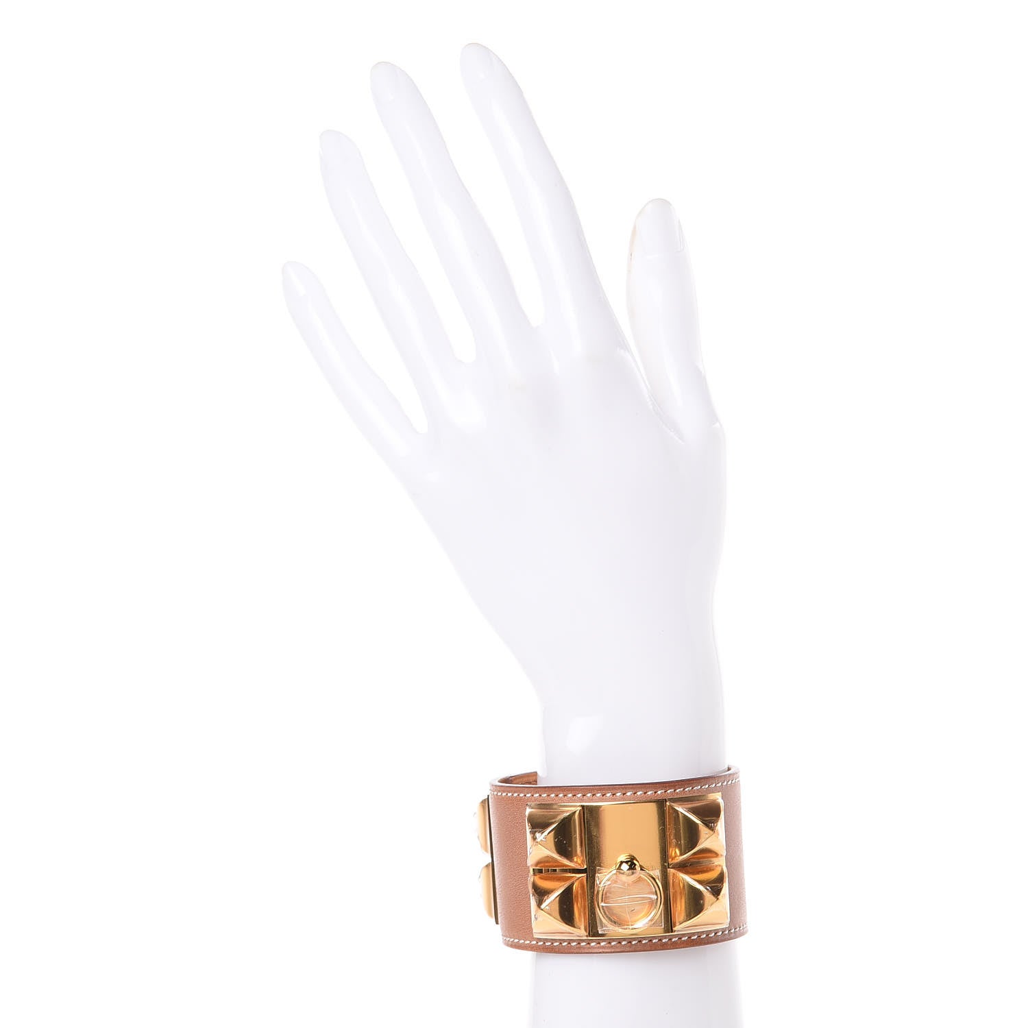 Hermes Barenia Collier De Chien CDC Bracelet S Fauve 2 of 7