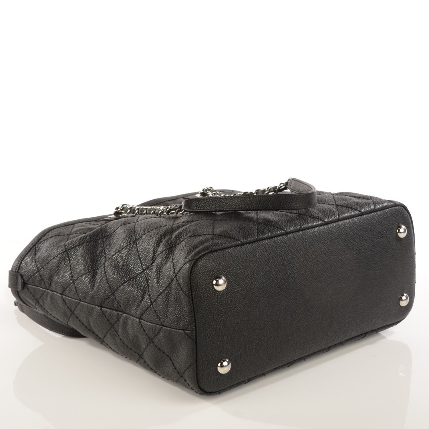 Chanel Grained Calfskin Shopping Small Daily Tote Black 4 of 8