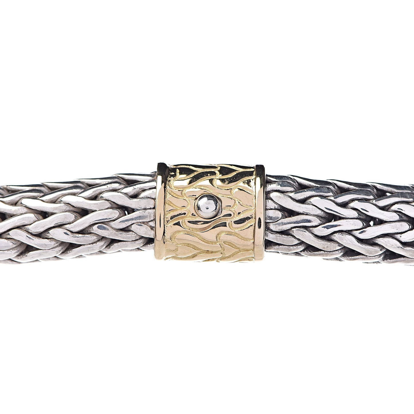 Sterling Silver 18K Yellow Gold 11mm Classic Chain Necklace